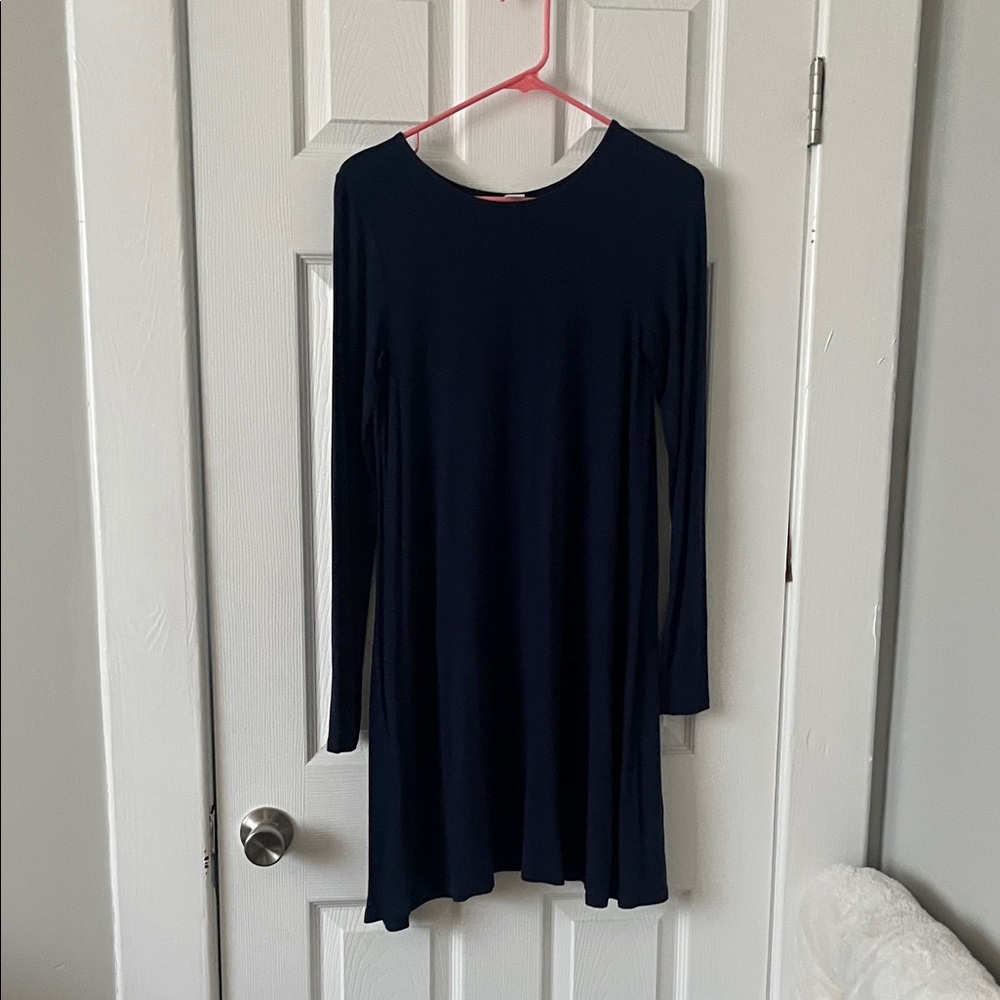 Old Navy Navy Blue Long Sleeve Dress